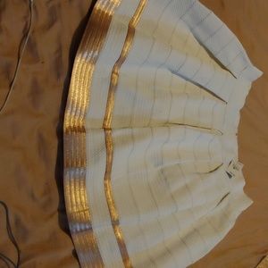 Gold and off white skirt